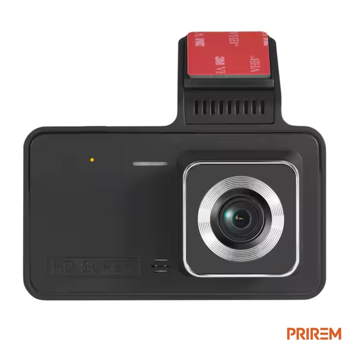 Видеорегистратор PRIREM C4-PRO, Full HD 1080P, 170° ултра-широк ъгъл, 4" дисплей, камера за задно виждане, нощно виждане, цикличен запис, G-сензор, детекция на движение, включена карта с памет 32 GB, стойка за телефонен номер, черен