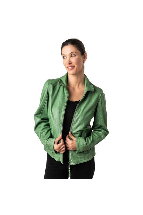 Női bőrkabát Mauritius Green MWWalli, Zöld