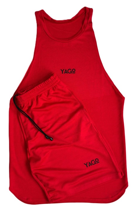 Set maiou si pantaloni scurti sport Rosu, Rosu