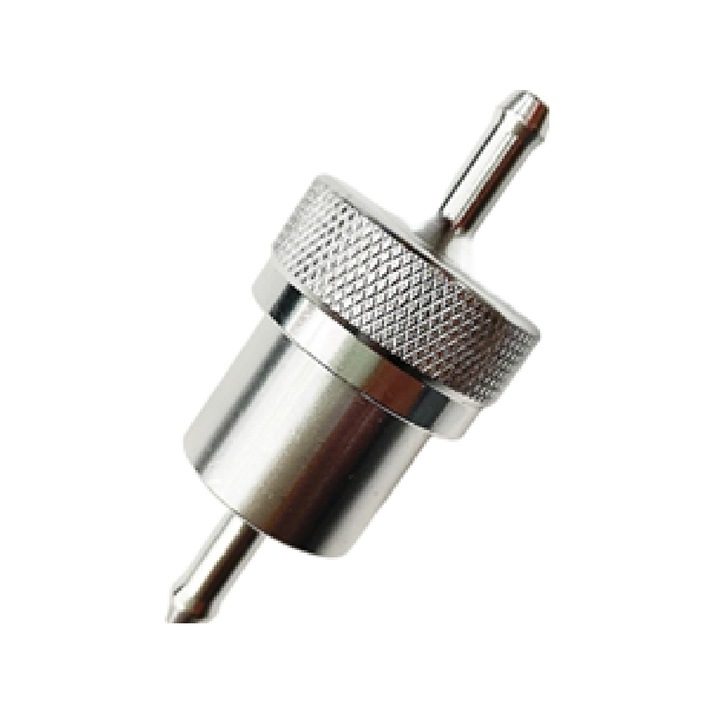 A Paa-Auto® alumíniumházas szűrője a 6 mm átmérőjű benzines üzemanyagcsőhöz