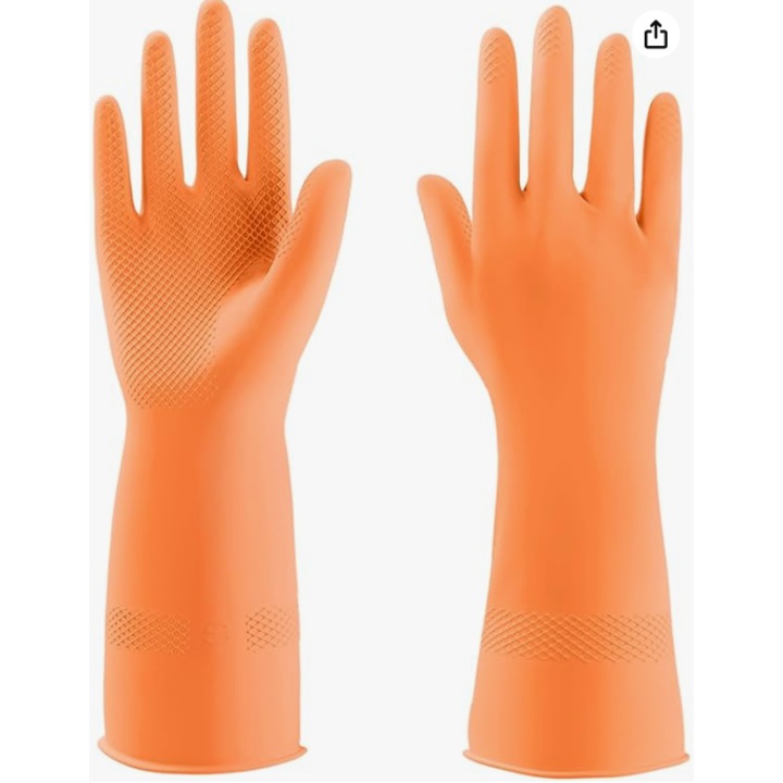 Konyhai kesztyű, narancssárga, XL, mosogatókesztyű készlet