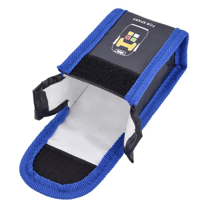 Sac de protectie pentru baterii LiPo, Enforose, rezistent la foc, pentru DJI SPARK, dimensiune S