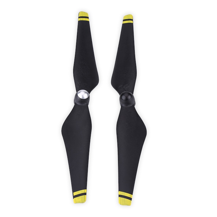 Elice din fibra de carbon pentru drone Enforose, 1 pereche, dungi galbene, usoare si durabile