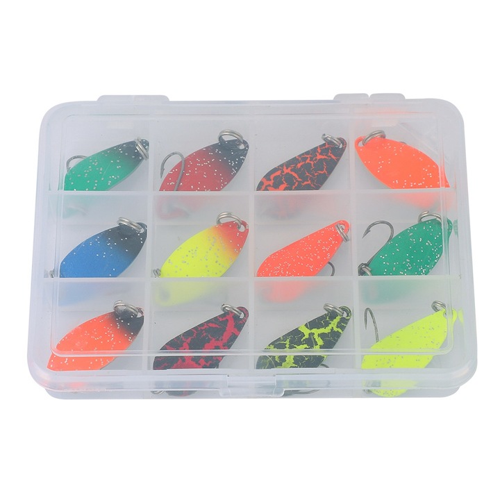 Enforose 12 darabos horgászcsali készlet, többszínű