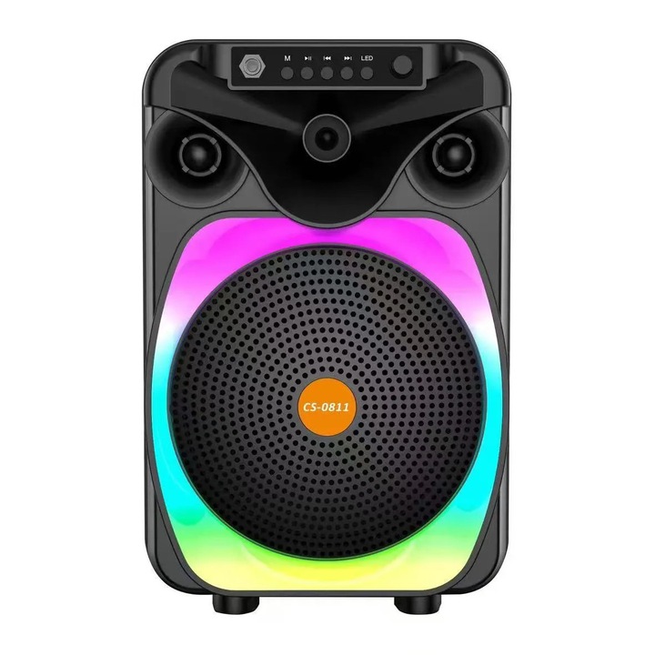 Boxa Bluetooth Portabila Karaoke AT PERFORMANCE®, cu Microfon, Sunet Puternic si Design Modern CS-0811