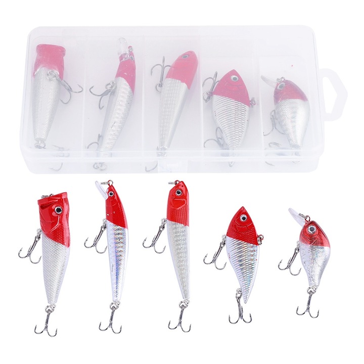 Enforose 5 darabos műcsali szett, ABS, többszínű, 6-9.5cm