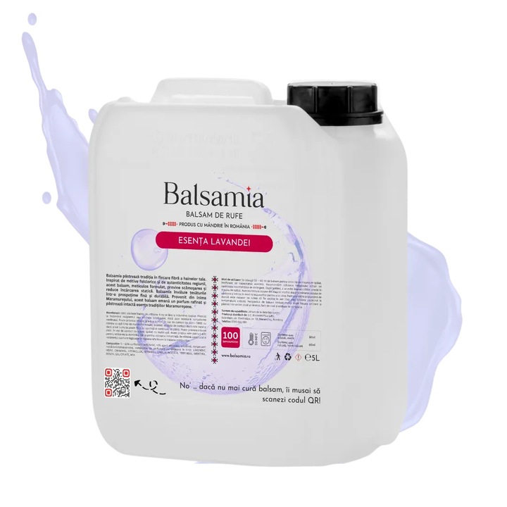 Balsam de rufe Balsamia, Esenta lavandei, 5L, 100 spalari