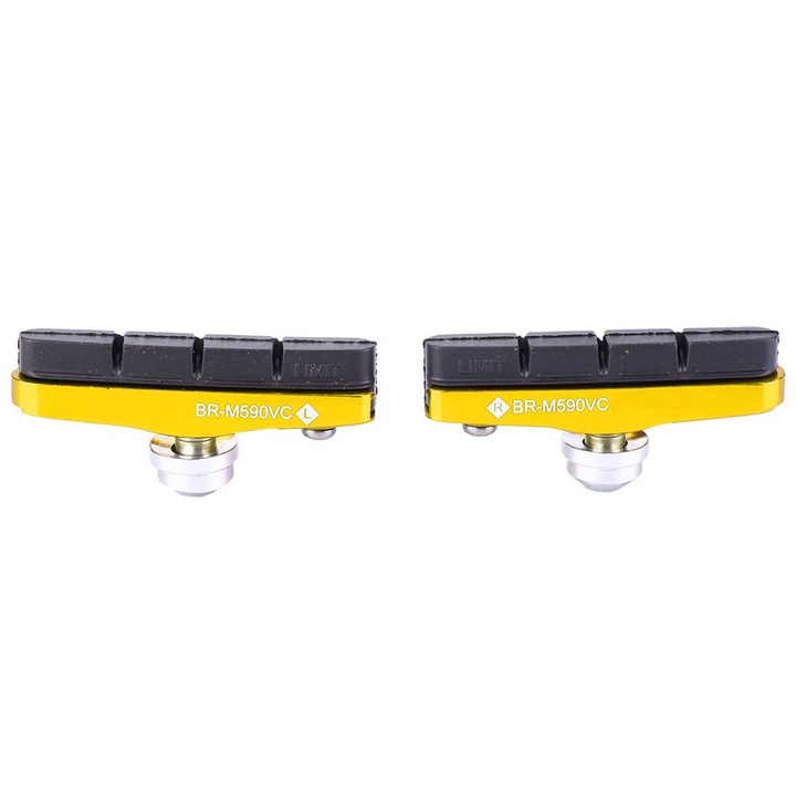 Mi.Xim 1 pereche de suport pentru placute de frana pentru bicicleta de munte, bicicleta de sosea, blocuri de cauciuc, clema C (aurie)