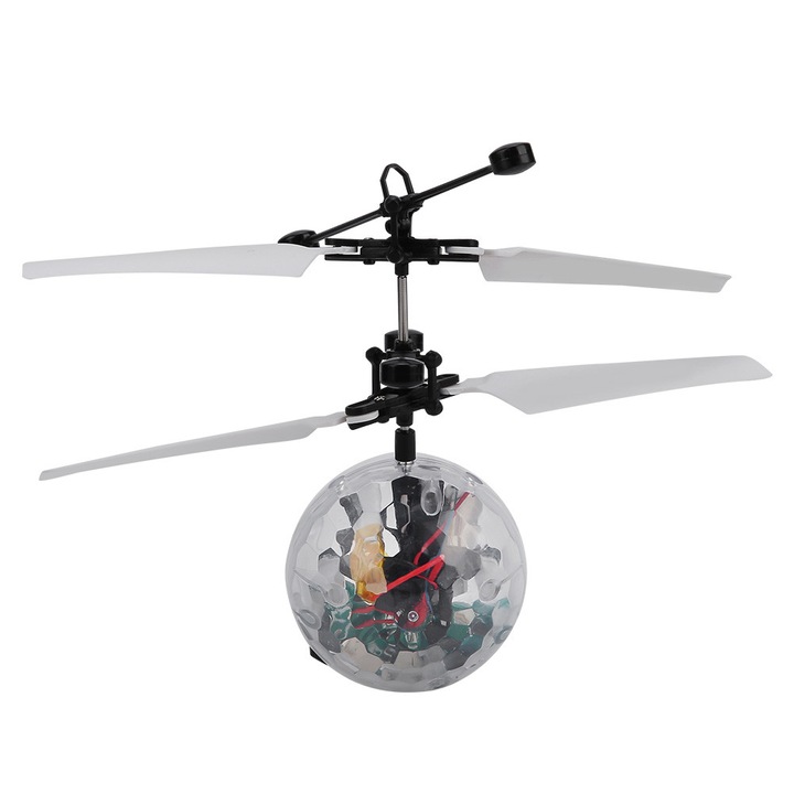 Minge de zbor inteligenta cu levitare, Enforose, transparenta, 16x11cm, include cablu de incarcare USB