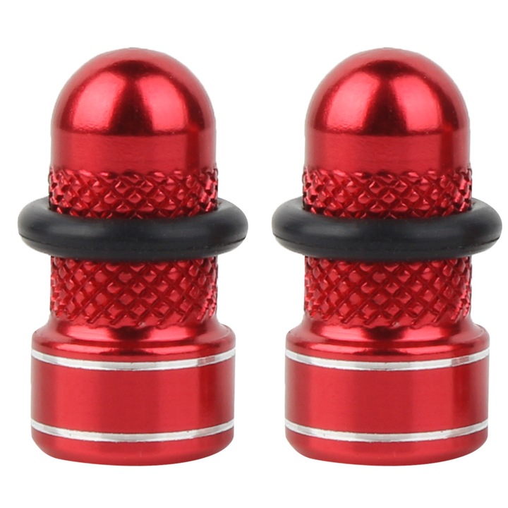 Alumíniumötvözet szelepsapkák, Enforose, 2 darab, piros, Schrader szelephez