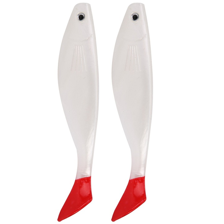 Enforose műcsali, 2 db-os szett, PVC, piros-fehér, sós és édesvízi horgászathoz