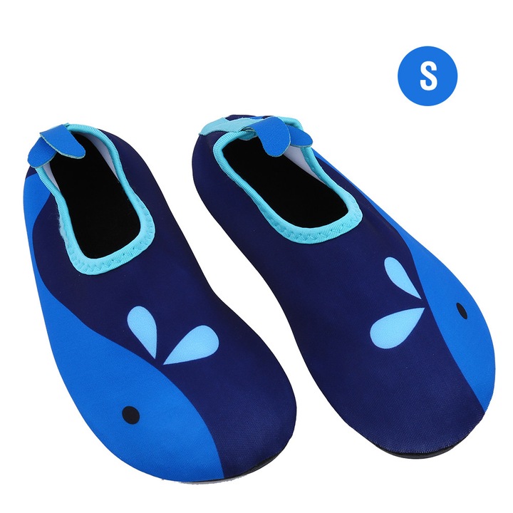 Gyermek úszó uszonyok búvárzokni csúszásgátló snorkel csizma csúszásgátló cipő strandcipő (kék S)