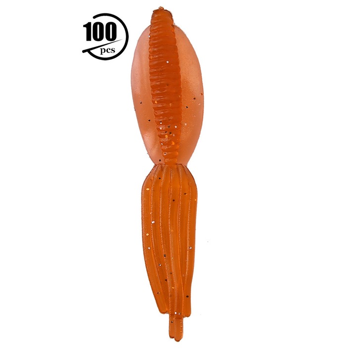 100 darabos 6,5 cm-es műanyag rózsa (narancssárga)