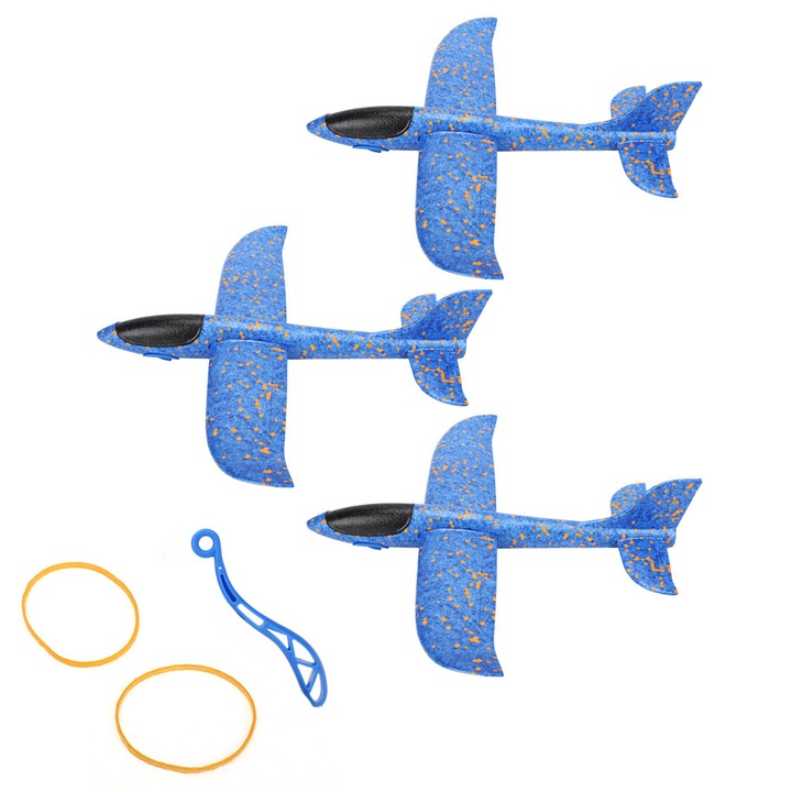 Интерактивна образователна играчка, Enforose, самолет-изстрелвачка, комплект 3 броя, 33x35x5см