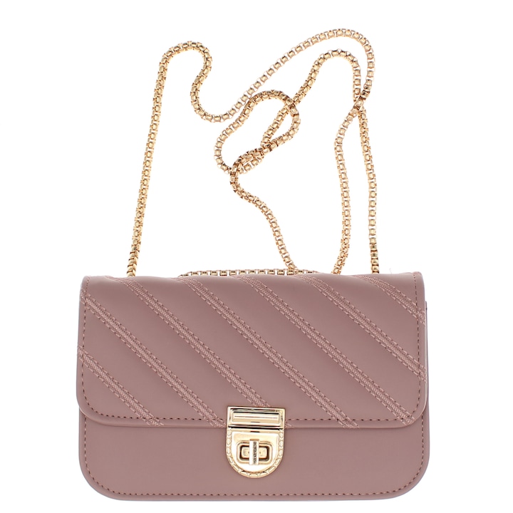 Válltáska, női, szintetikus anyagból, ButicCochet, 19x12x6 cm, Lila - GND873