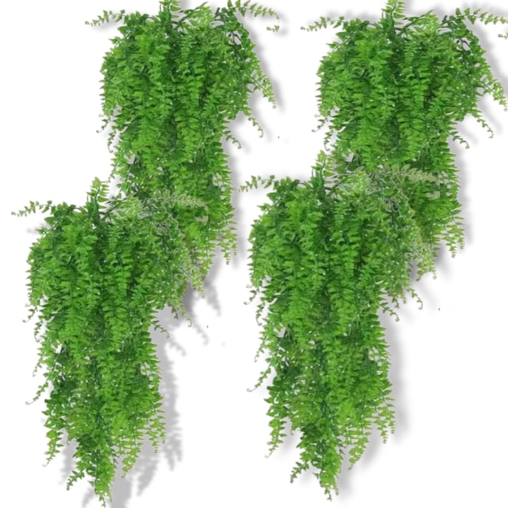 4 db-os HOZRO páfrány készlet, mesterséges - 70 cm, zöld - bármilyen hely díszítésére tökéletes