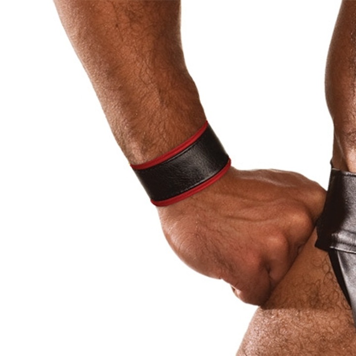Colt Wristband, rosu, bratara piele naturala, banda incheietura