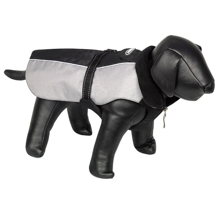 Haina pentru caini Nobby Frances, Gri/Negru, 65cm