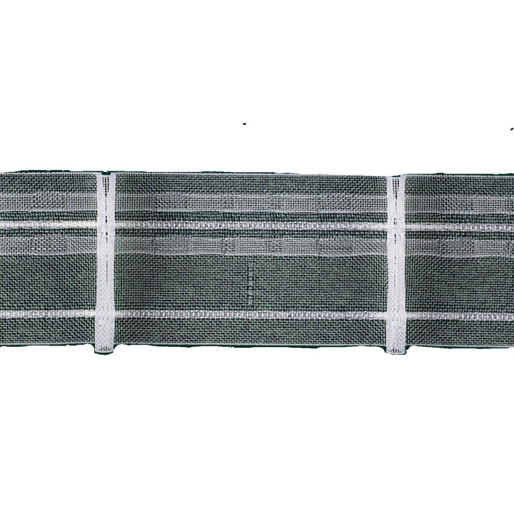 Perdele R&E, 20417, transparenta, 50 mm, set 1:1,5, plat, rulou 100 m, pentru perdele