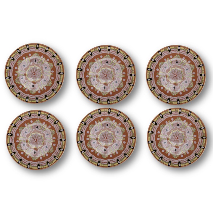 Комплект чинии HORECANO-TRADITIONS, 6 броя, с декор, Ø20 cm