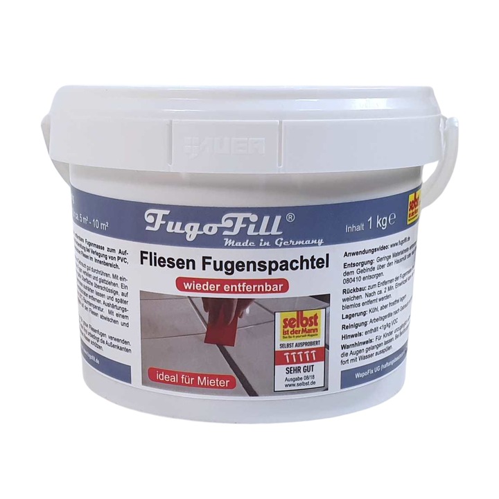 Chit pentru faianta lavabil FugoFill, 1 kg, gri