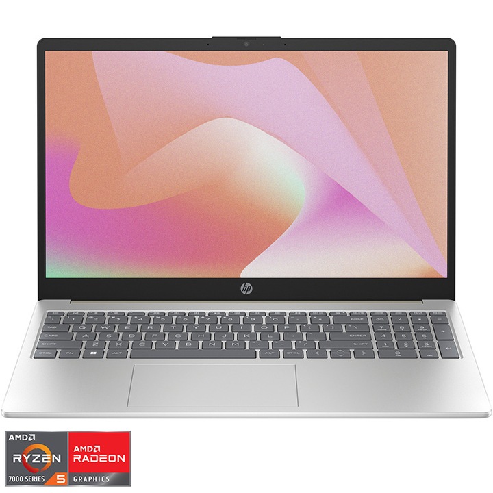 HP Laptop 15-fc0023nq akár 4,3 GHz-es AMD Ryzen™ 5 7520U processzorral, 15,6", Full HD kijelzővel, 8 GB LPDDR5 RAM-mal, 512 GB SSD-vel, AMD Radeon™ grafikus kártyával, Free DOS-szal, Warm Gold