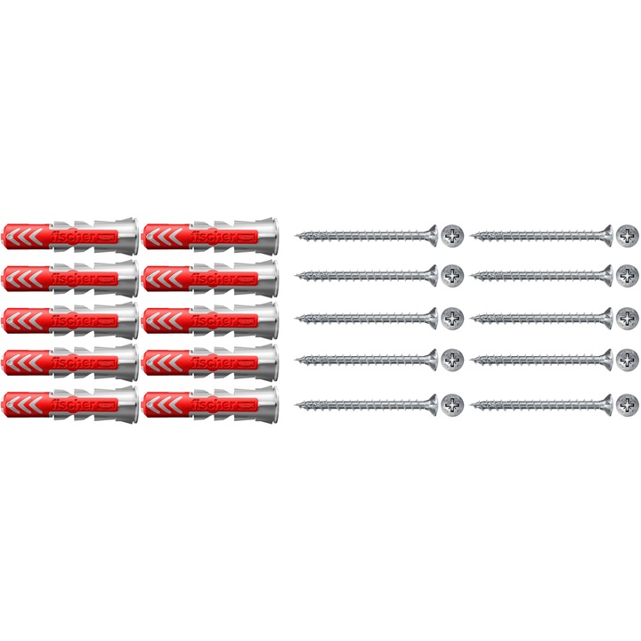 Dibluri cu surub Fischer DuoPower 8x40, PowerFast II PZ2 5 x 60 mm 10 BUC