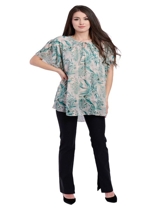 Bluza dama 949, Bej/Verde, Marime Universala