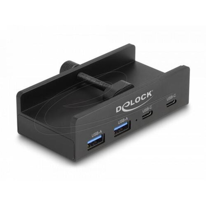 Delock USB Хъб, 4 порта, 5 Gbps, 2 x USB-A, 2 x USB-C