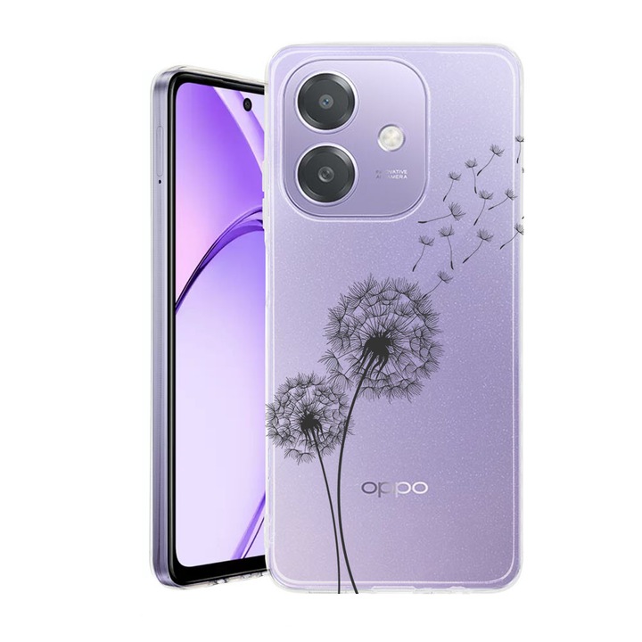 Husa pentru OPPO A40 / A40M, BestCase® Clear Silicon 2MM, Dandelion, Antisoc, Protectie camera si ecran, 1938403 T 22