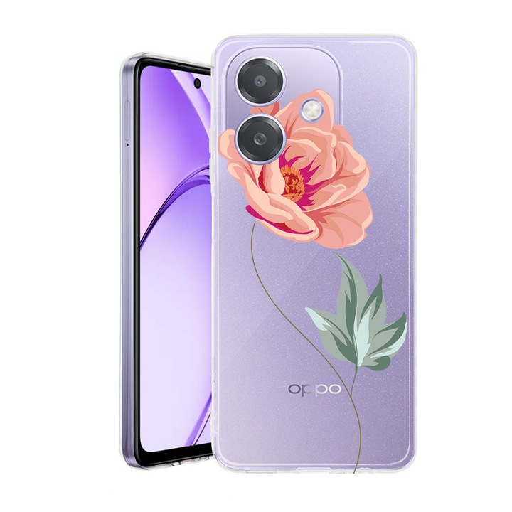 Husa pentru OPPO A40 / A40M, BestCase® Clear Silicon 2MM, Rose, Antisoc, Protectie camera si ecran, 1938403 T 127