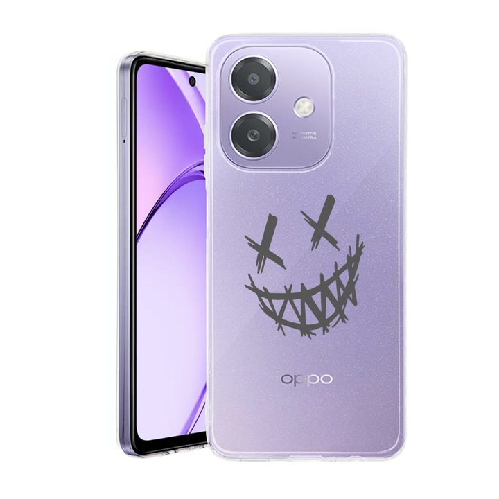 Husa pentru OPPO A40 / A40M, BestCase® Clear Silicon 2MM, Smile please, Antisoc, Protectie camera si ecran, 1938403 T 1471