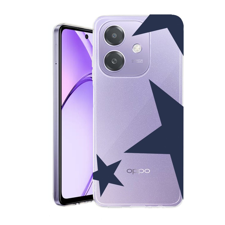 Husa pentru OPPO A40 / A40M, BestCase® Clear Silicon 2MM, Retro Star, Antisoc, Protectie camera si ecran, 1938403 T 1480