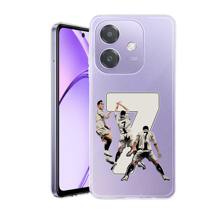 Husa pentru OPPO A40 / A40M, BestCase® Clear Silicon 2MM, Ronaldo, Antisoc, Protectie camera si ecran, 1938403 T 1469