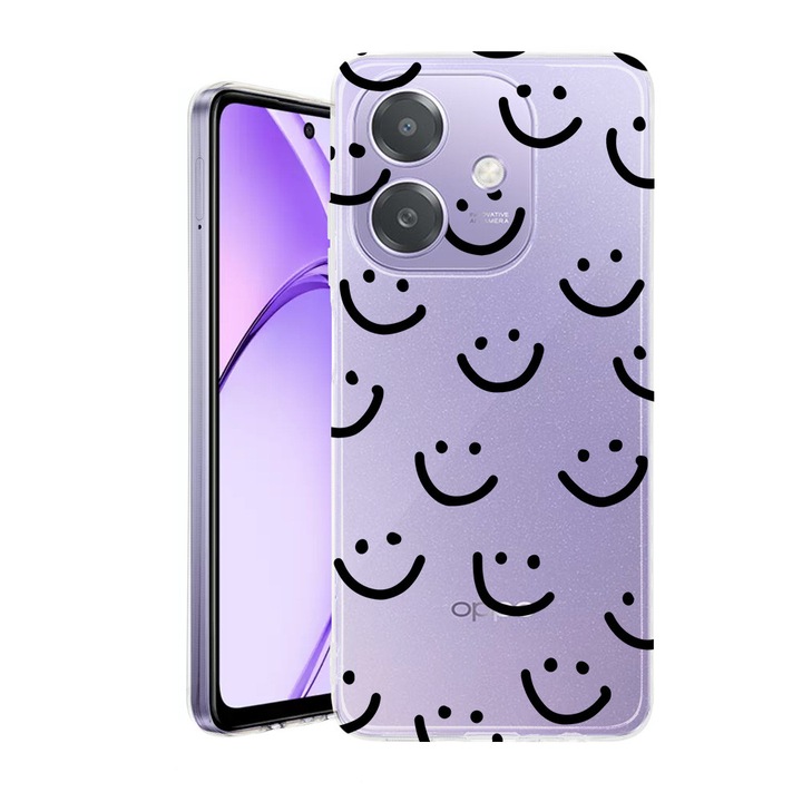 Husa pentru OPPO A40 / A40M, BestCase® Clear Silicon 2MM, Smiley, Antisoc, Protectie camera si ecran, 1938403 T 1056