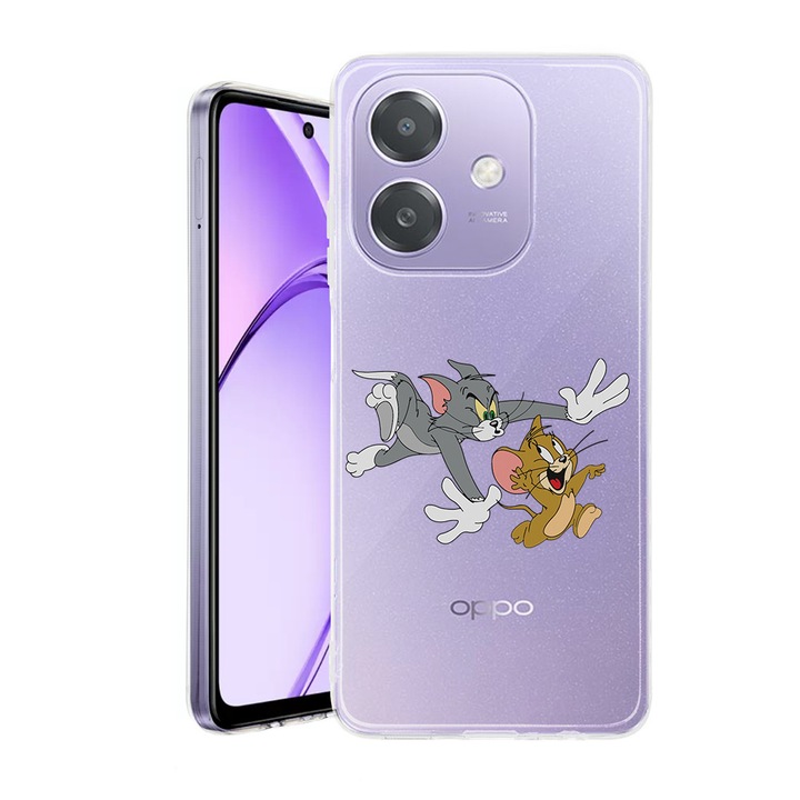 Husa pentru OPPO A40 / A40M, BestCase® Clear Silicon 2MM, Tom And Jerry, Antisoc, Protectie camera si ecran, 1938403 T 1657