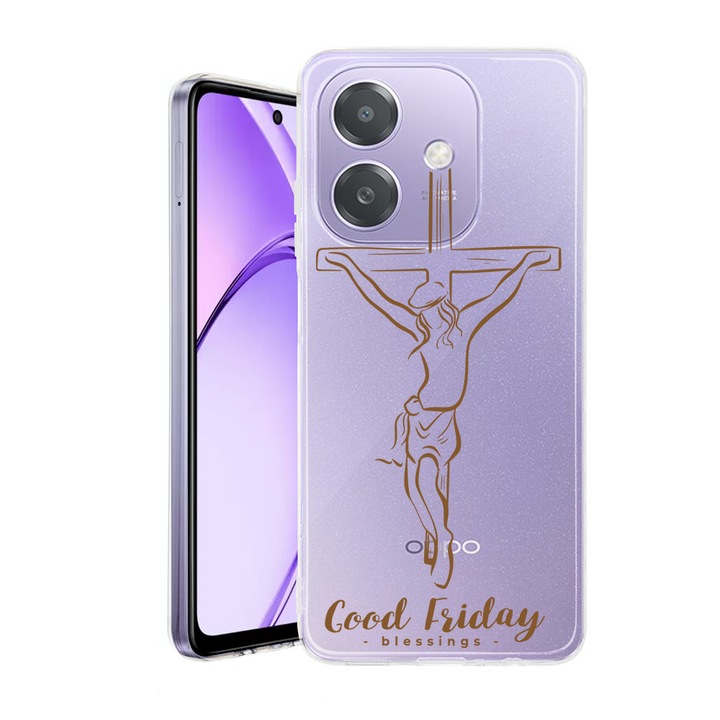 Husa pentru OPPO A40 / A40M, BestCase® Clear Silicon 2MM, Good Friday Blessing, Antisoc, Protectie camera si ecran, 1938403 T 1787