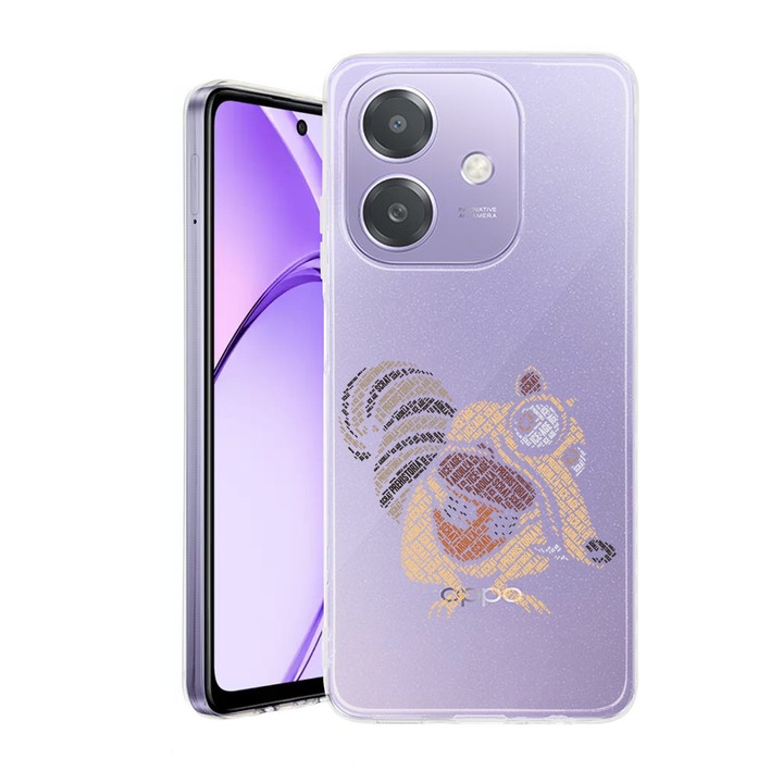 Husa pentru OPPO A40 / A40M, BestCase® Clear Silicon 2MM, Calligraphy Scrat, Antisoc, Protectie camera si ecran, 1938403 T 1543