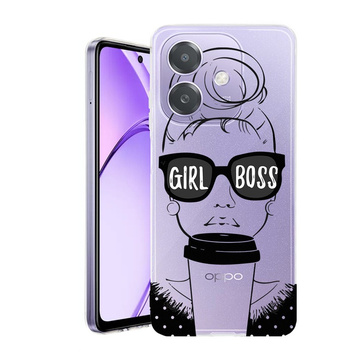 Husa pentru OPPO A40 / A40M, BestCase® Clear Silicon 2MM, Girl Boss, Antisoc, Protectie camera si ecran, 1938403 T 1808