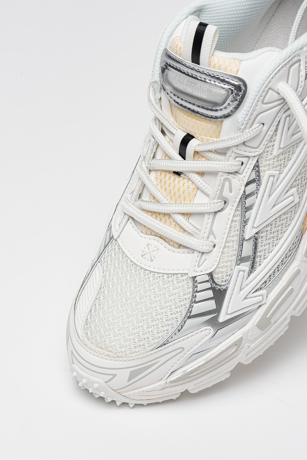 OFF-WHITE, Pantofi sport cu insertii din plasa Be Right Back, Alb