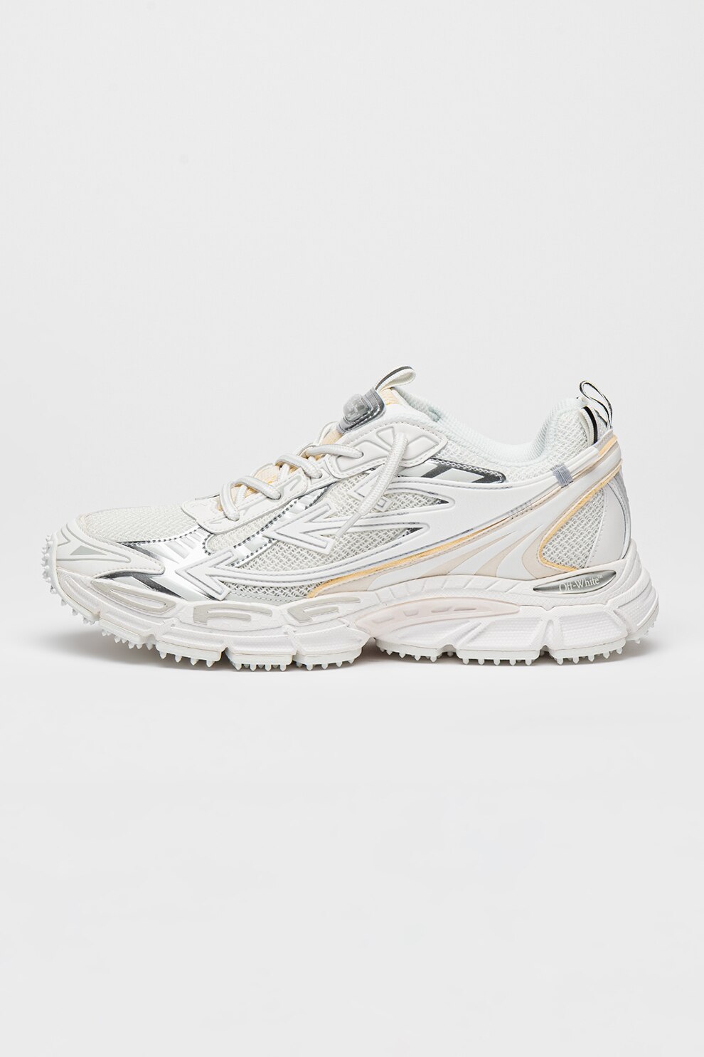 OFF-WHITE, Pantofi sport cu insertii din plasa Be Right Back, Alb