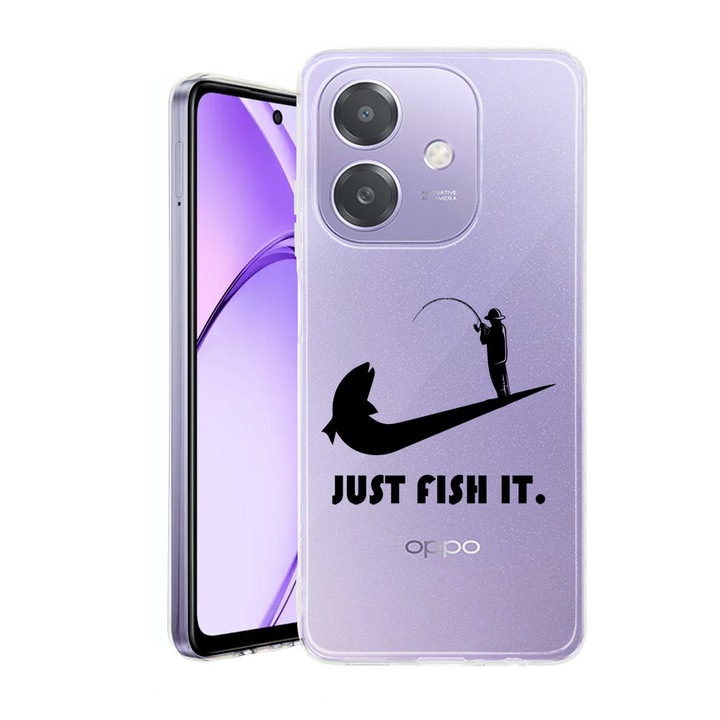 Husa pentru OPPO A40 / A40M, BestCase® Clear Silicon 2MM, Just Fish It, Antisoc, Protectie camera si ecran, 1938403 T 1623