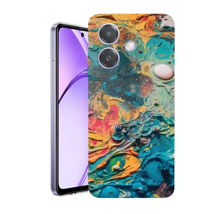 Husa pentru OPPO A40 / A40M, BestCase® Clear Silicon 2MM, Vibrant Colors, Antisoc, Protectie camera si ecran, 1938403 T 1268