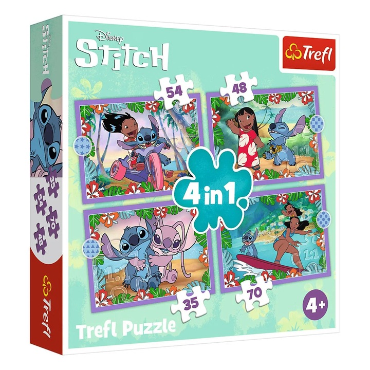 Puzzle Lilo & Stitch 4 az 1-ben - Trefl