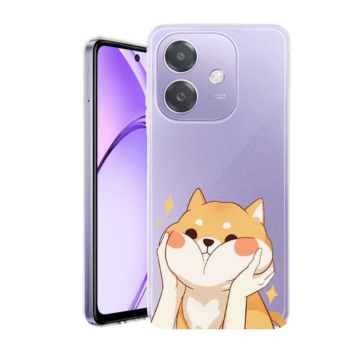 Husa pentru OPPO A40 / A40M, BestCase® Clear Silicon 2MM, Emoji - Sweet Cat, Antisoc, Protectie camera si ecran, 1938403 T 596