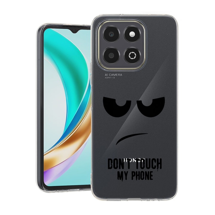 BestCase® Husa Clear Slim Silicon Compatibila cu Honor X6c, Don’t Touch My Phone, 3119582 T 90