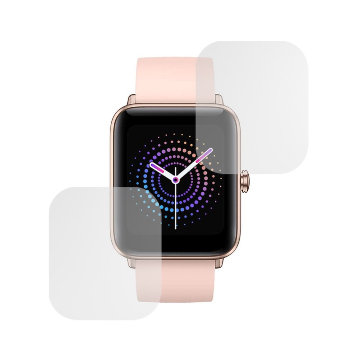 Set 2 x Folie compatibila cu Ulefone Watch Pro, Mata InvisiFlex, Anti-Reflexii, Anti-Stralucire, Protectie ideala, Atingere fina, Proprietati regenerabile, Acoperire oleofoba, Tehnologie ULTRA HD