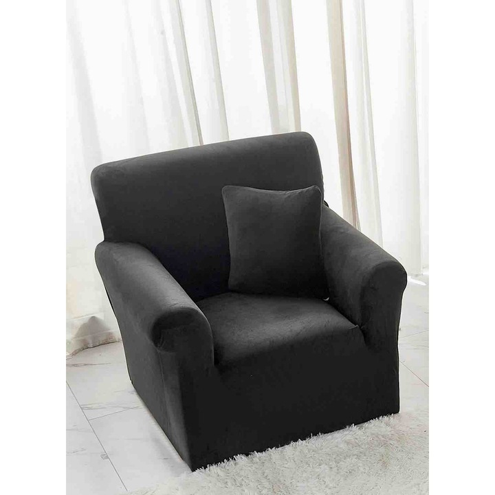 Husa Elastica Fotoliu, Catifea, 90 x 130 cm + husa de perna 40 x 40cm, MHR-1640