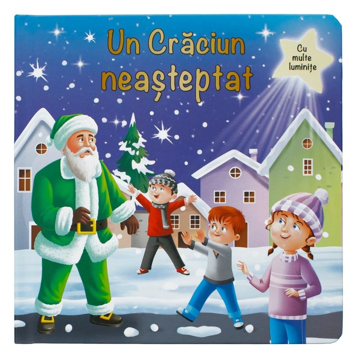 Carte Cartonata de Craciun "Un Craciun Neasteptat" cu Lumini 21.5x21.5cm - 5F