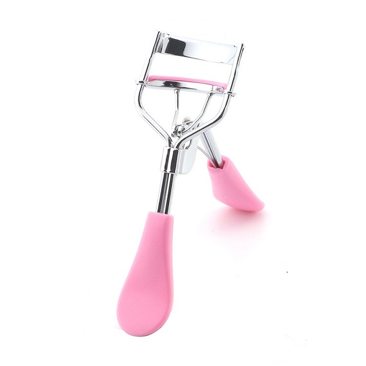 Ondulator de gene 3-in-1 cu pieptene, design ergonomic, pentru toate formele de ochi, roz